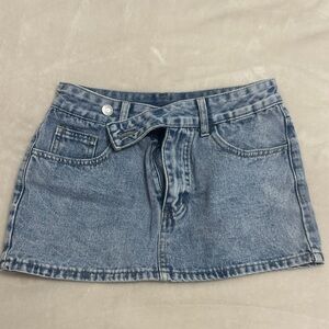 SHEIN Blue Denim Mini Skirt